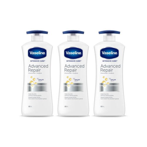 Vaseline Vaseline 600ml Advanced Repair Body Lotion x3
