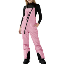 Kids Ski Pants Ski Bibs Insulated Snowboard-Pink 10Years