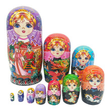 Traditional Russian Nesting Doll Wooden Matryoshka Doll for
