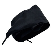 Bunte plissierte Satinband-Schnürsenkel, elegante,-Schwarz