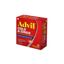 Advil Cold & Sinus Coated Caplets 20's | Helps reduce cold-related headaches and pain