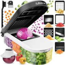 Fullstar Vegetable Chopper & Mandoline Slicer - Julienne Cutter Dicer Grater for Food Veg Onion Cucumber Tomato Salad Potato Cheese
