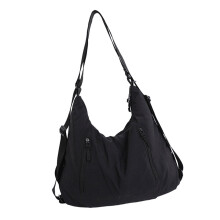 Spacious Nylon Crossbody Bag For Women Fashion Shoulder-Black