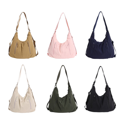 Commuters Friendly Nylon Crossbody Bag Roomy Interior-Blue 2