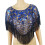 Sparkling Sequined Embroidered Shawl Wrap for Evening-Blue 1