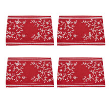 Polyester Placemat Elegant Florals Jacquard-pack of four OVJ