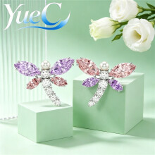 (Earrings 1) 2026 New Charms Geometric Earrings Bracelet Dragonfly Necklace Fine High Quality Swarovski Jewelry Set for Women Romantic Gift