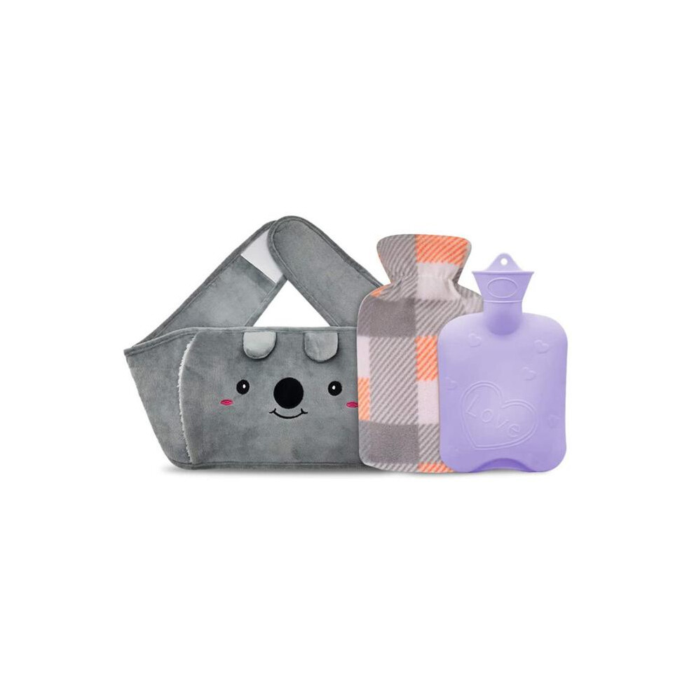 Pink Wearable Hot Water Bottle Belt, Adjustable Waistband Rubber Bottle Water Pouch