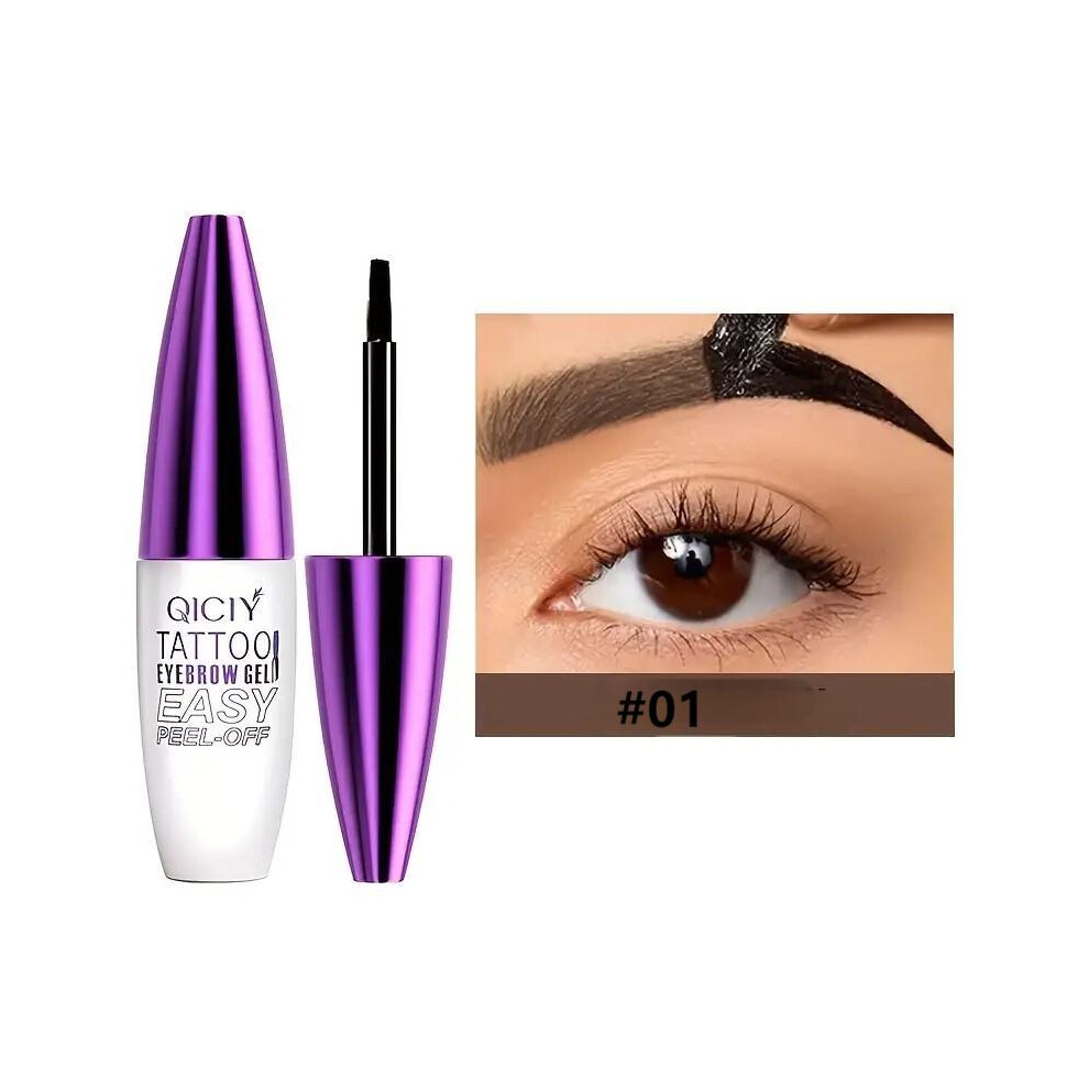 Black,Cream Black Eyebrow Tint Kit, Peel Eyebrow Gel Waterproof 10G Brow Dye Cream