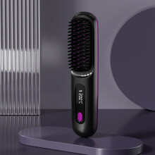 Cordless Hair Straightener Brush Led Temperature Display, USB-C Rechargeable Travel Comb