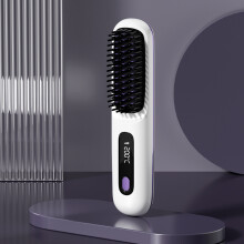 Cordless Hair Straightener Brush Led Temperature Display, USB-C Rechargeable Travel Comb