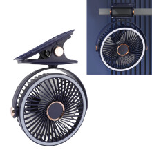 ABS USB-C Tischventilator mit Klemme, Licht, Akku