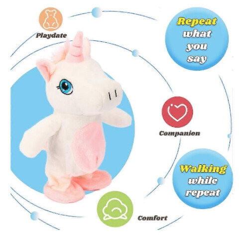 Talking Unicorn Repeat What You Say Walking Electric Interactive Animation Toy 1