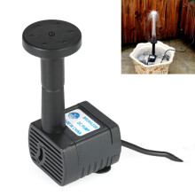 Fuente solar decorativa para rocalla de jardín con bomba de agua de CC y aspersor suspendido (negro)
