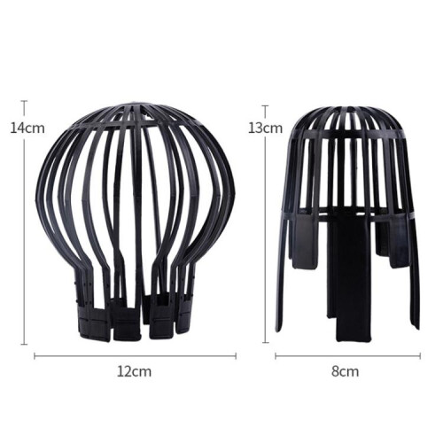 Drainage System Garden Filter Cover Eaves Leaking Pipe Dredging Funnel Protective Cover, Style: Spherical(Black) 2