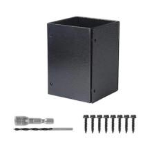 Kit de protección de postes metálicos ajustables compatible con buzones y cercas de madera.