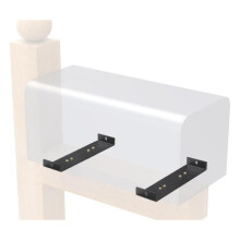 Support de fixation robuste en fer pour boîte aux lettres, supportant les grandes boîtes aux lettres jusqu'à 20 cm de large (200 x 50 x 17 mm).