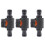 3PCS Double Nipple Wrap With Switch Double Pass Standard Direct Connect With Valve Fast Connection(Black) 1