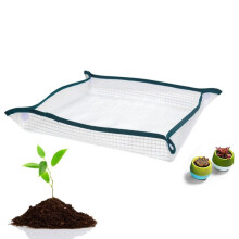 Transparente, wasserdichte Netz-Arbeitsmatte für Hausgarten und Pflanzarbeiten (50 x 50 cm)