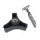 Lawn Mower Handle Bar Wheel Triangle Handle Knob with 5cm Screw 1