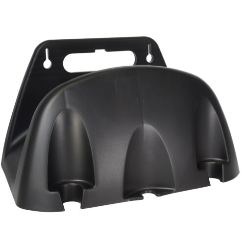 Wall-mounted plastic water pipe holder garden irrigation accessory (black)