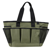 Bolsa portátil de tela Oxford para herramientas de jardinería y poda (verde militar)