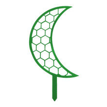 Plastic Moon-Shaped Climbing Vine Support for Balcony Potted Plants, Gardening Decoration Flower Stand (Green)
