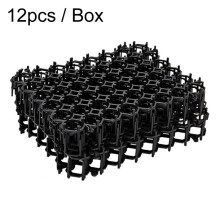 12 Stück/Box Anti-Katzen Stacheldrahtnetzmatte für Sofas, Tore, Garten, Katzenabwehrwerkzeug, Ausführung: Ohne Schrauben (Schwarz)