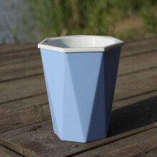 Rhombus-shaped self-draining lazy-person flower pot, simple design, suitable for money trees and other green plants, plastic pot, 12cm in di