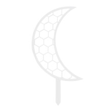 Plastic Moon-Shaped Climbing Vine Support for Balcony Potted Plants, Gardening Decoration Flower Stand (White)