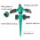 Automatic rotating plastic ground sprinkler with small triangular nozzle for garden lawns (green) 3