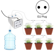 Smart Wi-Fi Automatic Watering System: Gardening Drip Irrigation Timer Controller — Specifications: Dual-Pump Model (20 Pots) — EU Plug