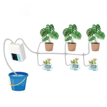 G89456 Solar Intelligent Voice Timing Automatic Flower Watering Device Lazy Plant Dripper, Specification: Single Pump 10 Sets(White)