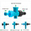 Automatic rotating plastic ground sprinkler with small triangular nozzle for garden lawns (green) 5