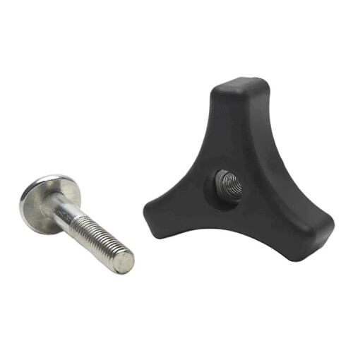 Lawn Mower Handle Bar Wheel Triangle Handle Knob with 5cm Screw 1