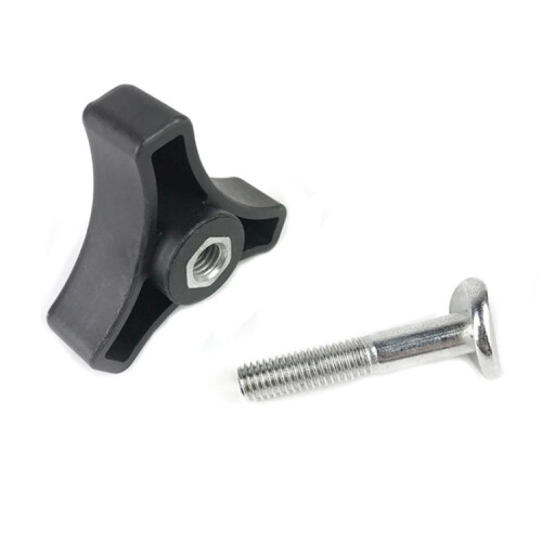 Lawn Mower Handle Bar Wheel Triangle Handle Knob with 5cm Screw 2