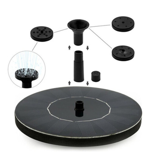 Garden Automatic Solar Floating Fountain Waterfall(Black) 2