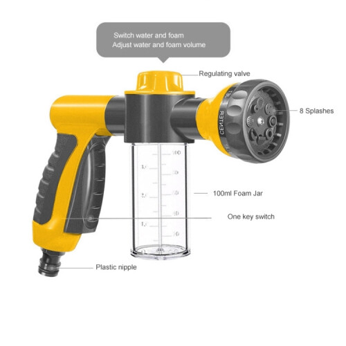 Professionele multifunctionele auto-schuimreiniger met hogedruksproeier met 3 standen. 1