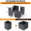 Adjustable Post Protector Metal Post Protection Kit Compatible with Wooden Mailboxes & Fences 2