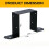 4pcs/Pack Heavy Duty Fence Post Metal Bracket Deck Post U-Shaped Fixing Bracket(Black) 3