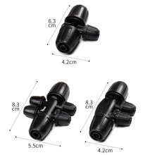 2pcs 8/11 To 4/7 Dual Locking Reducer Drip Irrigation Fittings Gardening Hose Sprinkler Connector, Model: 6 Way