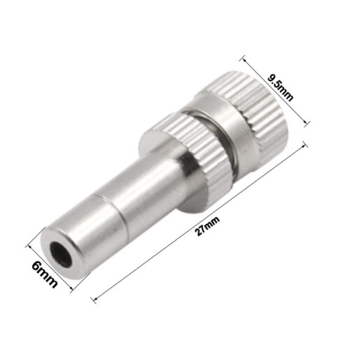 6mm Humidifying And Dedusting Cooling Atomizing Sprinkler Quick-Plug Fog Misting Nozzle, Model: 0.8mm 2