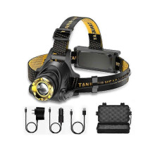 LED Camping Search Light USB DC Rechargeable Zoomable Head Flashlight Powerful Headlamp for Camping Hiking Fishing