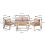 Garden Sofa Set 4 Seater Lounge Sofa Chairs Table 6