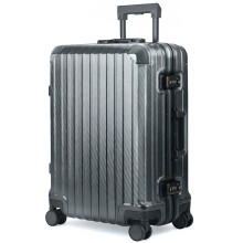 LUGG Solo Explorer 20 Inch Cabin Suitcase 55x38x22cm 37L, 5 Years Warranty, Spinner Wheels, TSA Lock, Grey