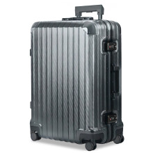 LUGG Solo Explorer 28 Inch Cabin Suitcase 75x52x31cm 106L, 5 Years Warranty, Spinner Wheels, TSA Lock, Grey