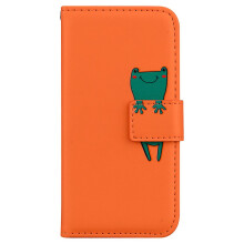 compatible iPhone11 Pro Case Leather Wallet Flip Phone Case:Orange
