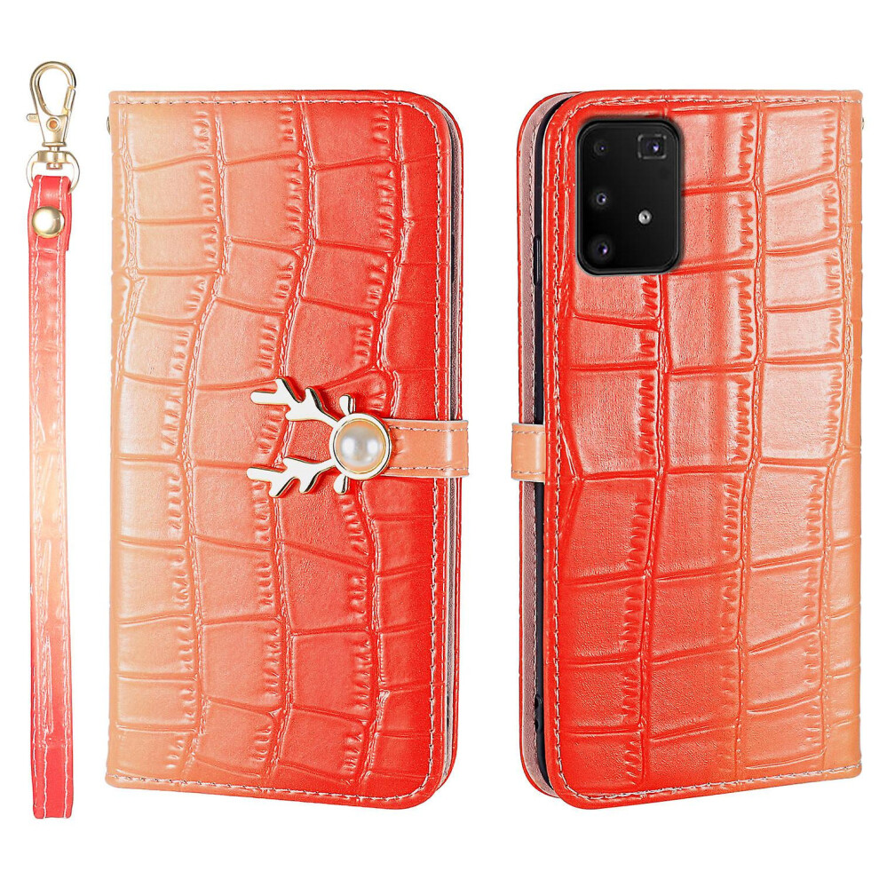 Compatible Samsung Galaxy A91 Phone Case With Strap:gradient Red 355818193346