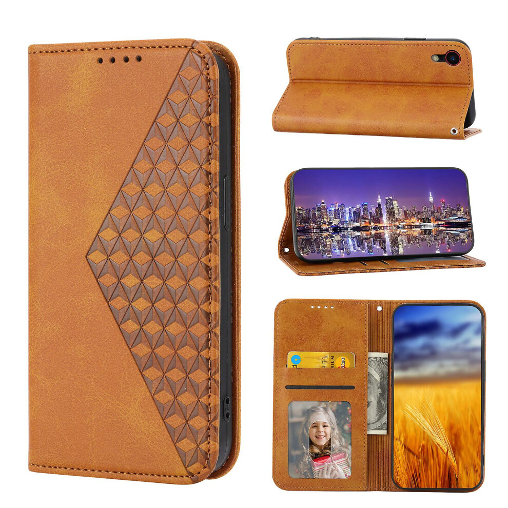 Compatible Iphone Xr Case, Leather Wallet Flip Case With Strap: Yellow 7845409365151
