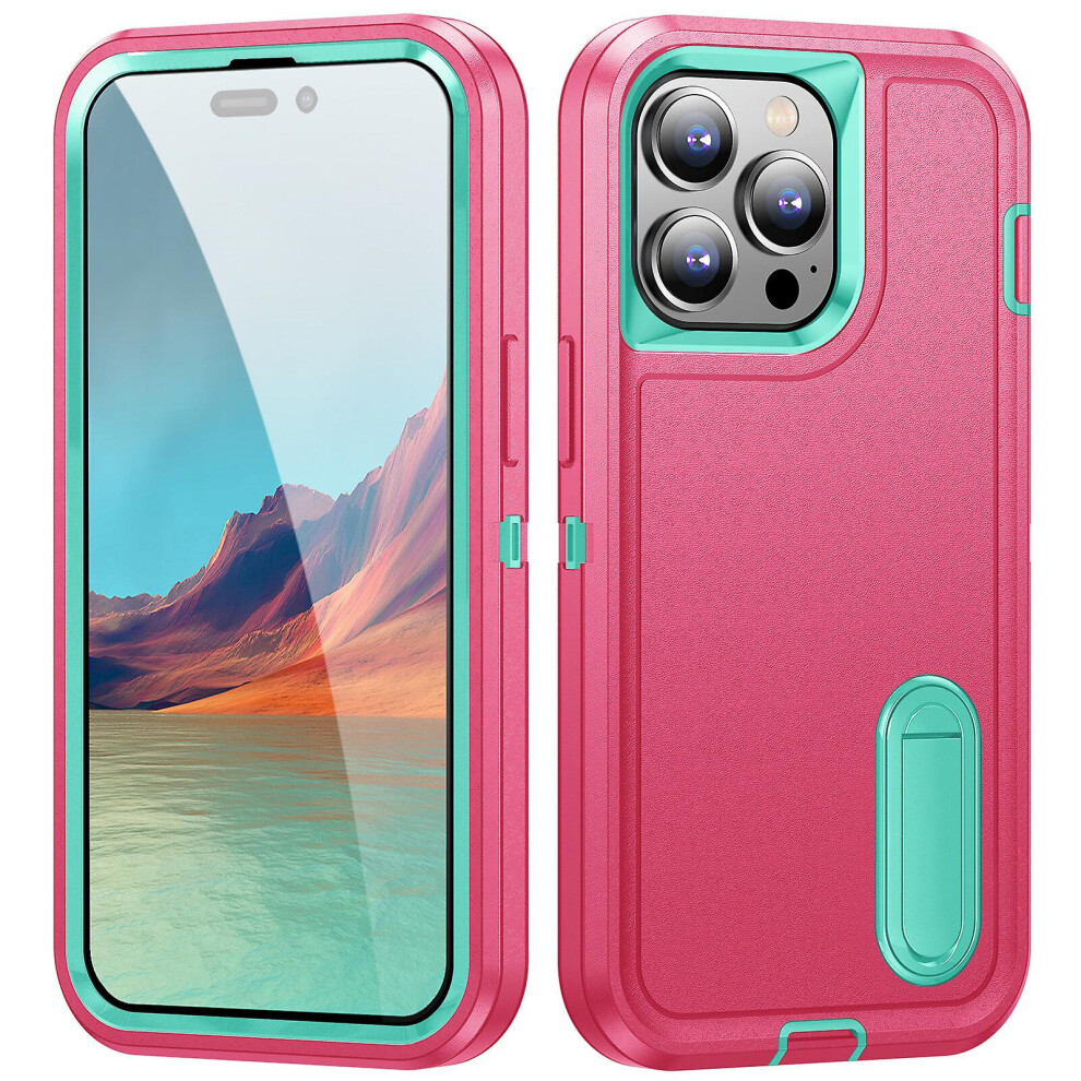 Shockproof Protective Iphone 14 Pro Max With Stand:- Pink/Blue 5903580307246